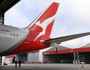 Qanta 787 leaving hangar