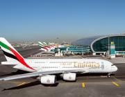 parked Emirates aircraft