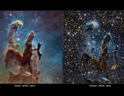 Hubble Space Telescope images of Eagle nebula