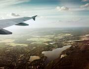airplane over Brandenburg, Germany