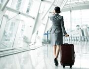 business woman in airport