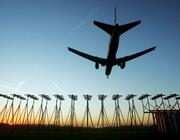jet landing at Heathrow