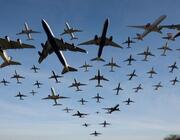 generic airlines taking off