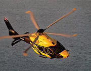 Airbus H160 helicopter over Gulf of Mexico