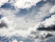 airplane in clouds