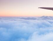 airplane in clouds