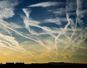 contrails in England