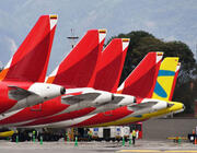 Avianca and Viva tails at Bogota airport