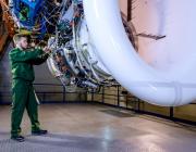 PD-8 engine on the test bench in Rybinsk