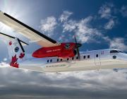 Dash 8-100 aircraft with H55 batteries