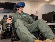 Pilots flying in directed-energy wargame simulator