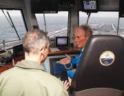 Bloomberg and Lanzilotta aboard the USS Ford