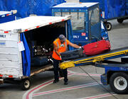 Baggage handling at Boston Logan International Airport