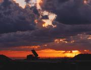 German sky at Armed Forces base