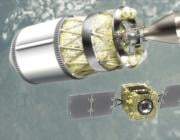 spacecraft capturing debris