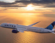 United 787 over ocean