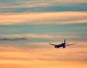 generic aircraft sunset