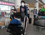 passengers arriving at Beijing Capital International Airport