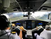 pilots in cockpit