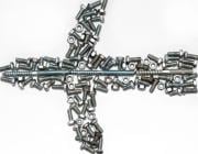 airplane made of nuts and bolts