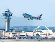 AA jet takeoff LAX