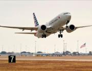 American Airlines jet takes off at Dallas/Fort Worth International Airport