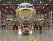 Airbus aircraft in hangar