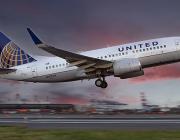 United Airlines aircraft taking off