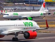 viva aerobus jets at Mexico City airport tarmac