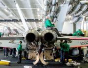 U.S.. Navy F/A-18 engine maintenance