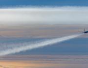contrails in sky