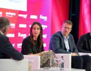 Air New Zealand head of network planning Ashleigh Walsh (left) and Icelandair director of revenue management and pricing Matthías Sveinbjörnsson.