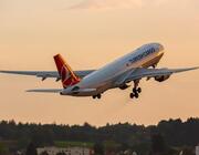 Turkish airlines cargo plane taking off