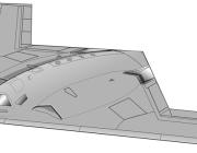 illustration of the b-21 from the front three-quarter view