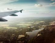 commercial jet over Europe