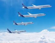 Airbus family in flight