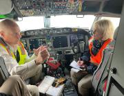 NTSB investigators Alaska 737-9 cockpit