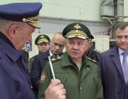 Russian Defense Minister Sergei Shoigu and other Russian officials