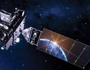 concept image of NOAA geostationary satellite floating in space