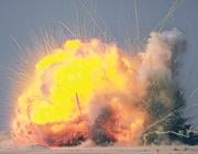 explosives test in desert 