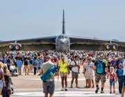 Crowd at EAA AirVenture Oshkosh in front of Boeing B-52H