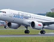 Airbus A320 takes off