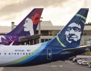 Alaska Air aircraft on tarmac