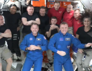 Space station crew members