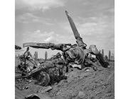 Wreckage of Russian Mi-8 helicopter