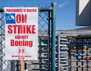 Boeing strike placard