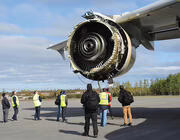 Damaged engine on Air France 066
