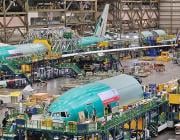 Boeing fuselage in factory