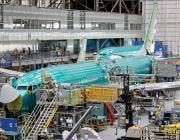 Boeing fuselage in factory