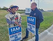 Striking workers on the picket line